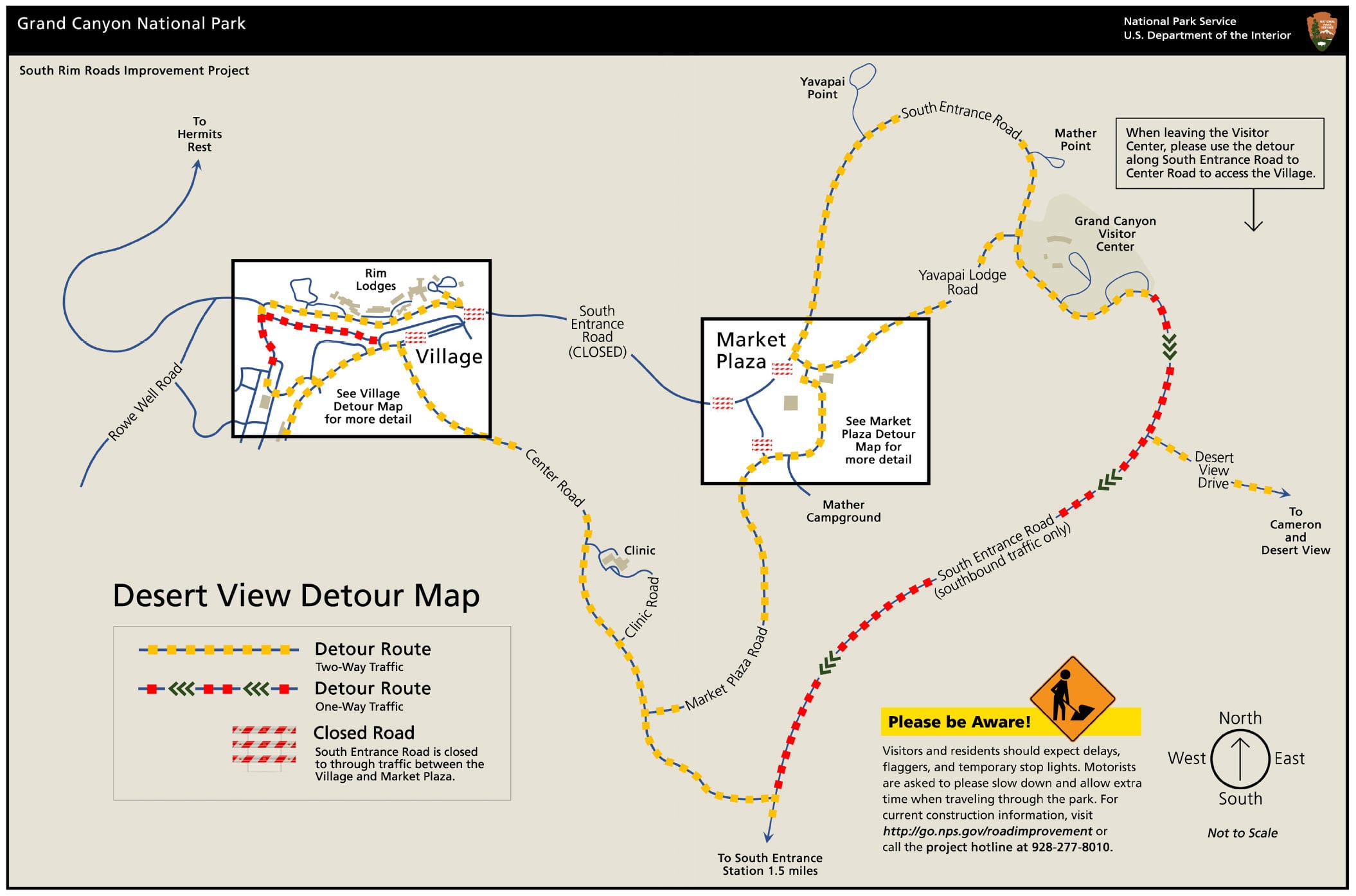 Desert View Detour Map
