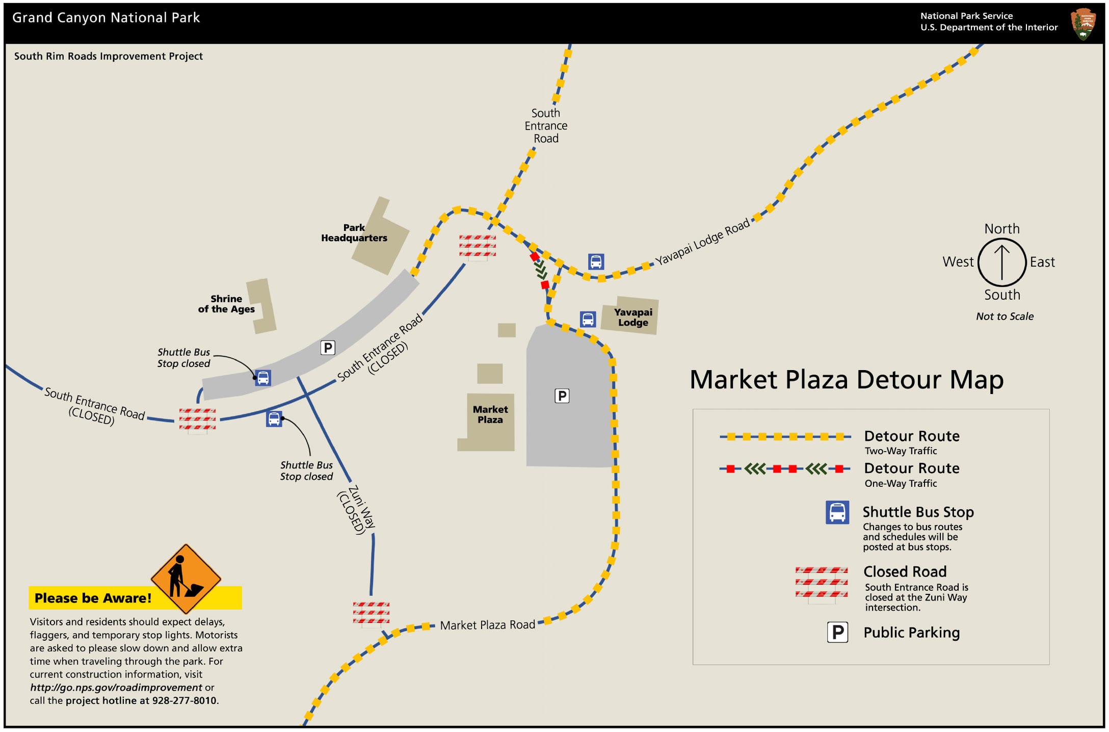 Market Plaza Detour Map